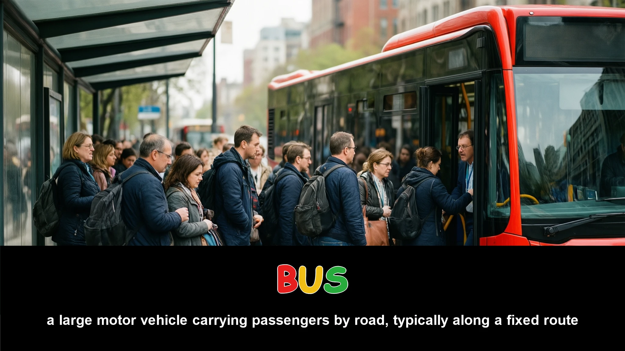 English Illustration for bus